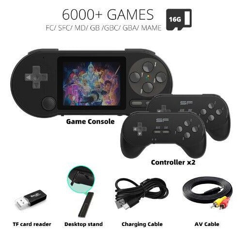 SF2000 Retro Handheld Gaming Console - Mini Arcade