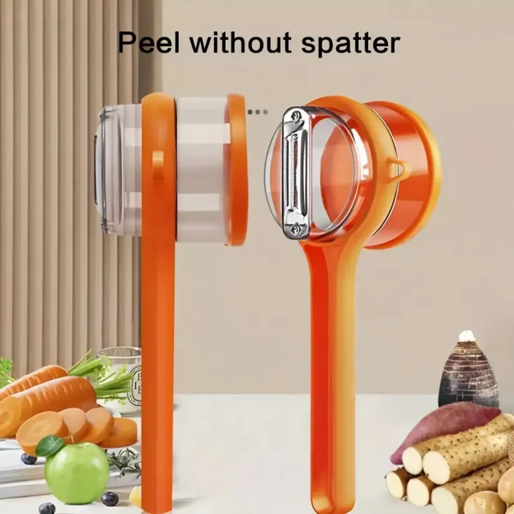 Peeler with Storage Box, Fruit and Vegetable Peeler, Double-Sided Stainless Steel Multi-Functional Peeler, Suitable for Kitchen