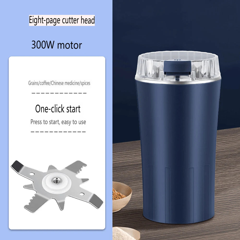 110V/220V Electric Grain Grinder 8 Blades Coffee Beans Grinders 300W Stainless Steel Nuts Bean Grain Mill Herbs Grinding Machine