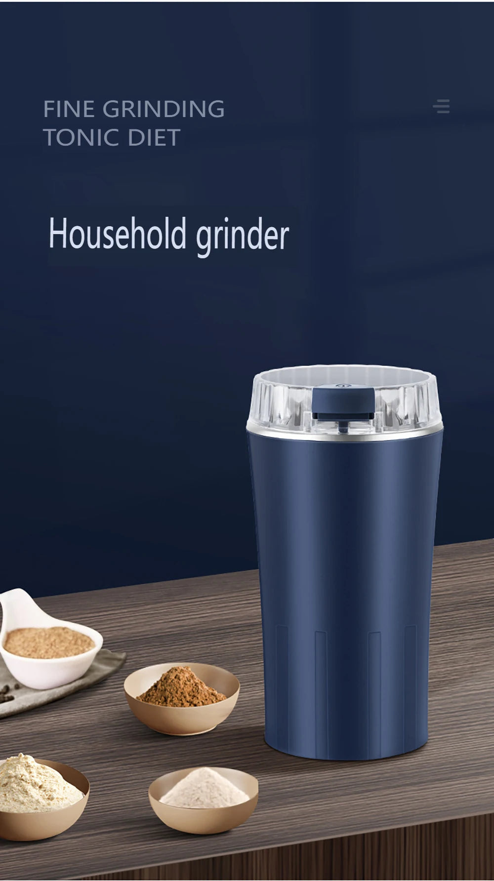 110V/220V Electric Grain Grinder 8 Blades Coffee Beans Grinders 300W Stainless Steel Nuts Bean Grain Mill Herbs Grinding Machine