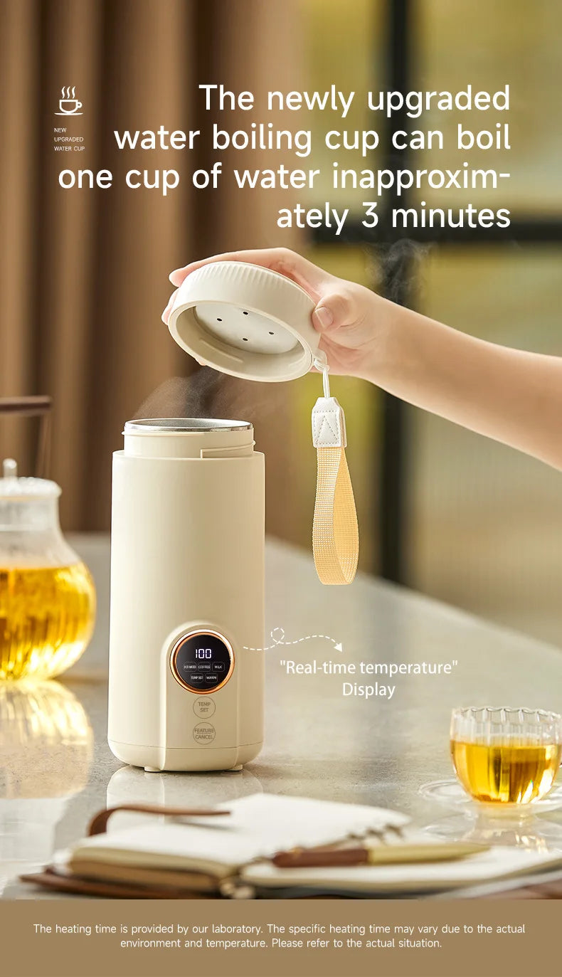 550ML Electric Kettle Portable Heating Cup Multifunction Boiled Water Pot Smart Teapot Adjustable Temperature Kettles 220V