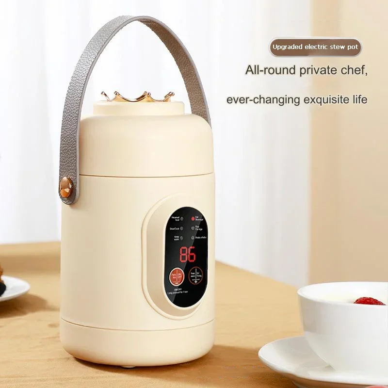 Portable Electric Kettle Rice Cooker Lunch Box Mini Soup Stew Slow Cooking Pot Porridge Food Steamer Noodles Pasta Heater Hotpot