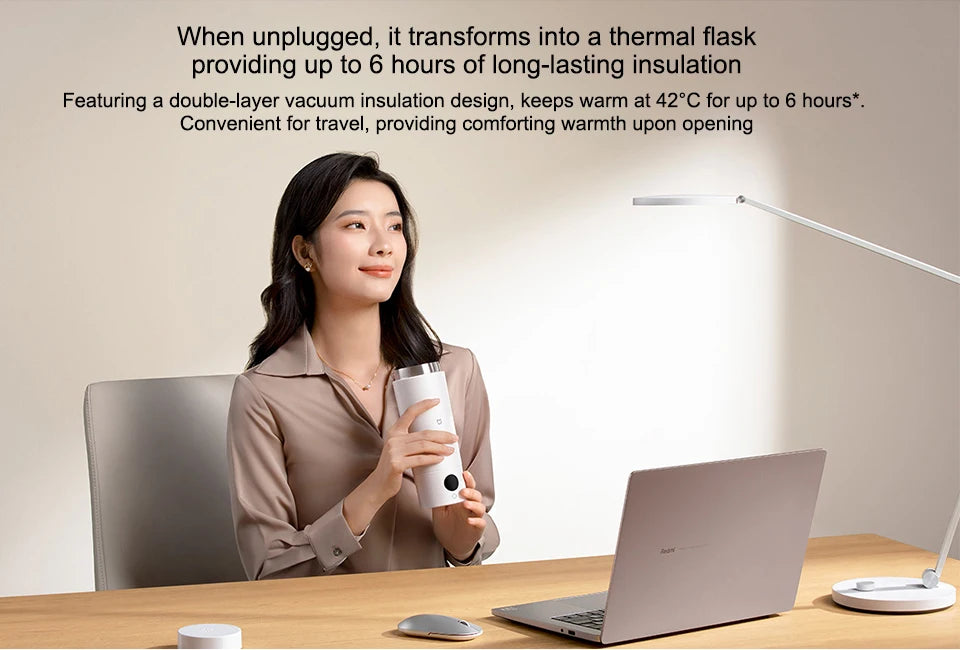NEW  Mijia Portable Electric Kettle 2 Thermos Cup Fast Water Boiler 350ml Smart Temperature Insulated Kettle Travel (CN)
