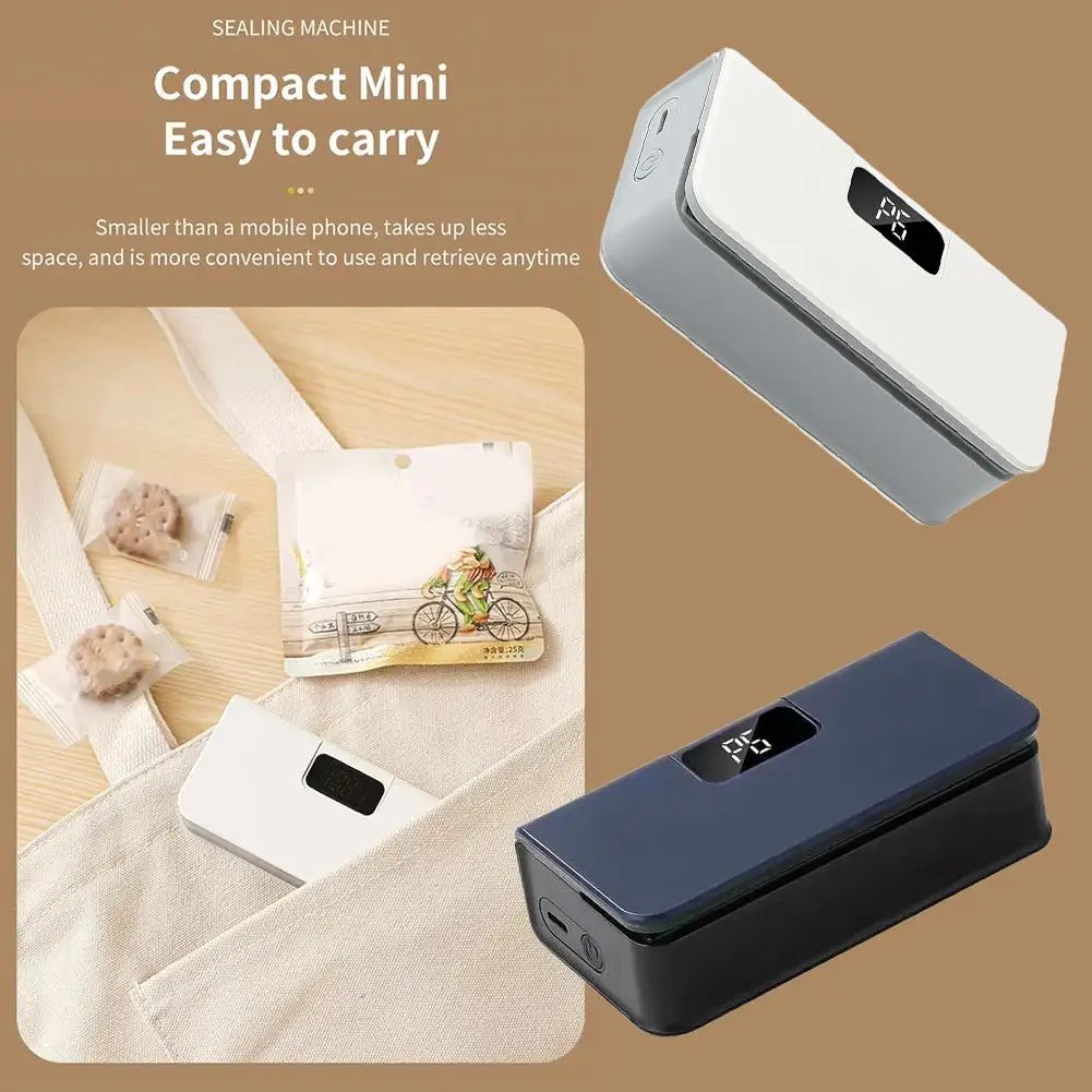 Plastic Bag Sealer Mini Heat Bag Sealing Machine Rechargeable Handheld Food Packaging Heat Sealer Thermal Bags Sealing Machine