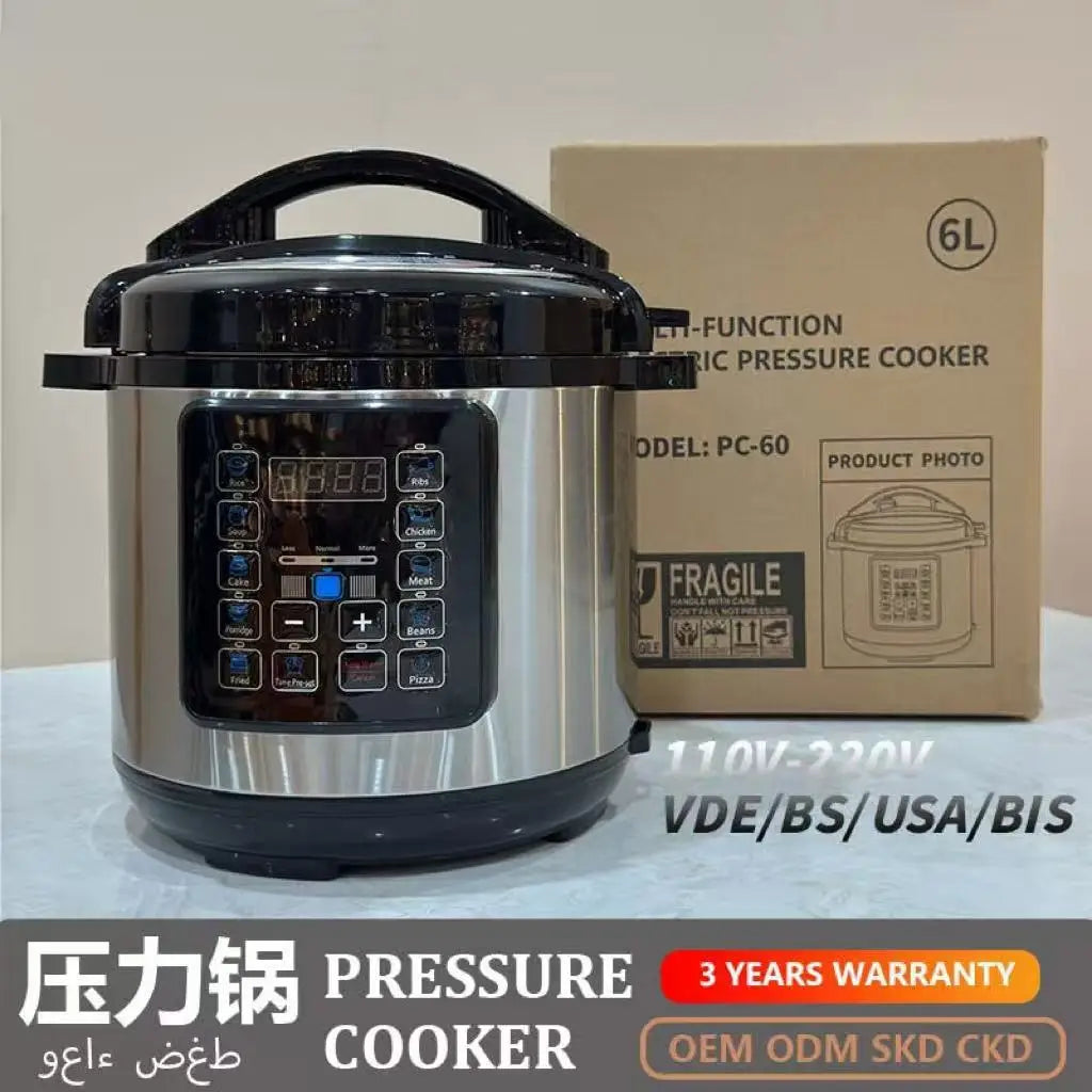 Hot Selling Electric Pressure Cooker Smart High Pressure Rice Cooker 6L/8L Non-Stick Pot Steamed Rice Pot For Home Kitchen