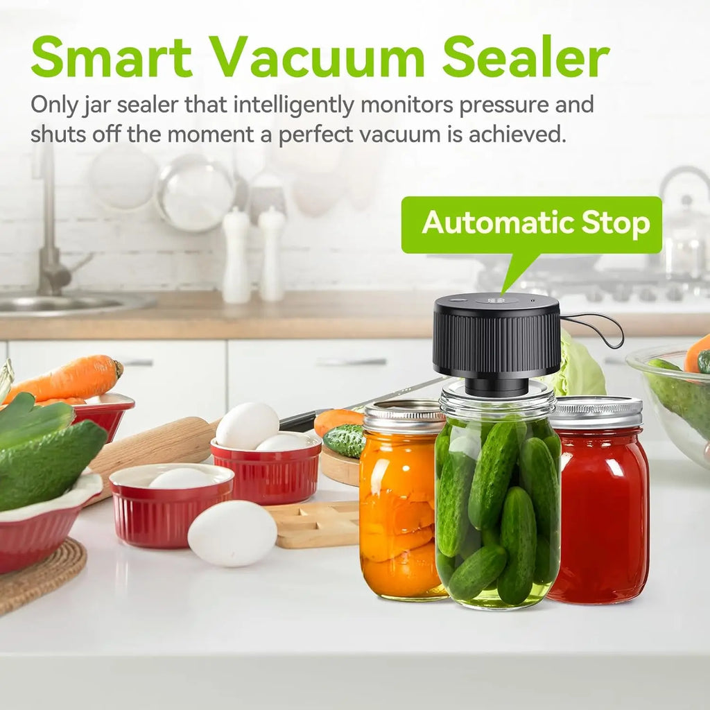 Cordless for Canning Jars Wide and Regular Mouth Mason Lids Vacuum Sealing Machine Food Storage