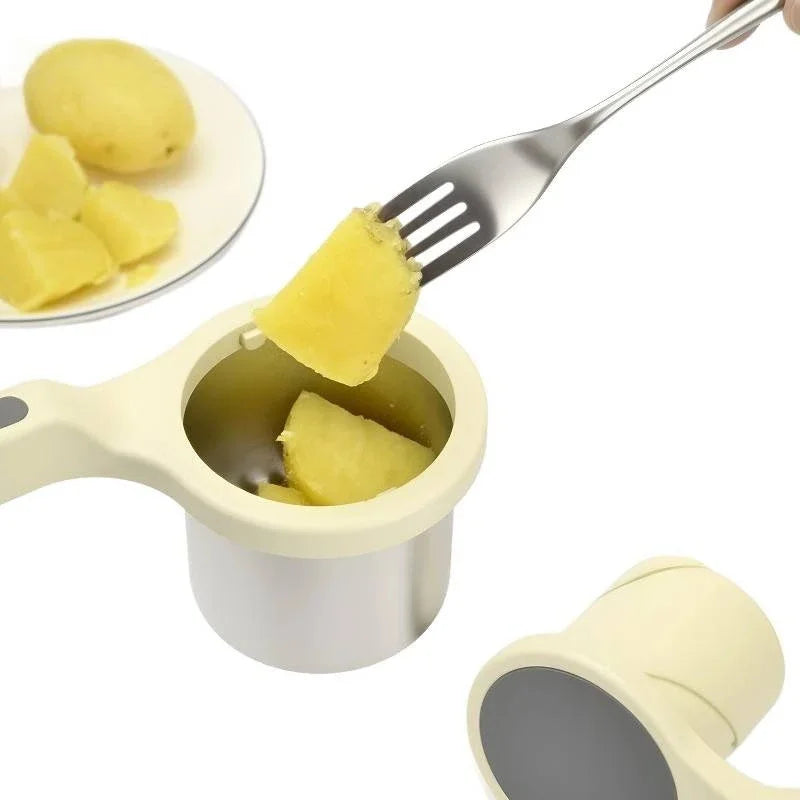 Manual Rotary Juicer And Food Masher For Garlic Potato And Yam Vegetable Press Handheld Kitchen Tool For Home And Family Cooking