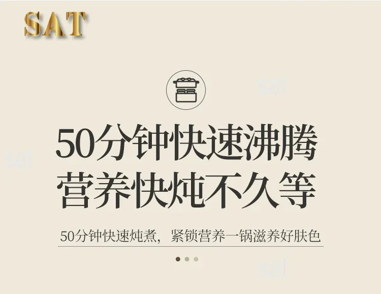 l Automatic Simmering Electric Cooker 1.8L 2.8L 3.8L Health Cooking Electric Pot Soup Porridge Electric Stew Pot Home Slow Cook