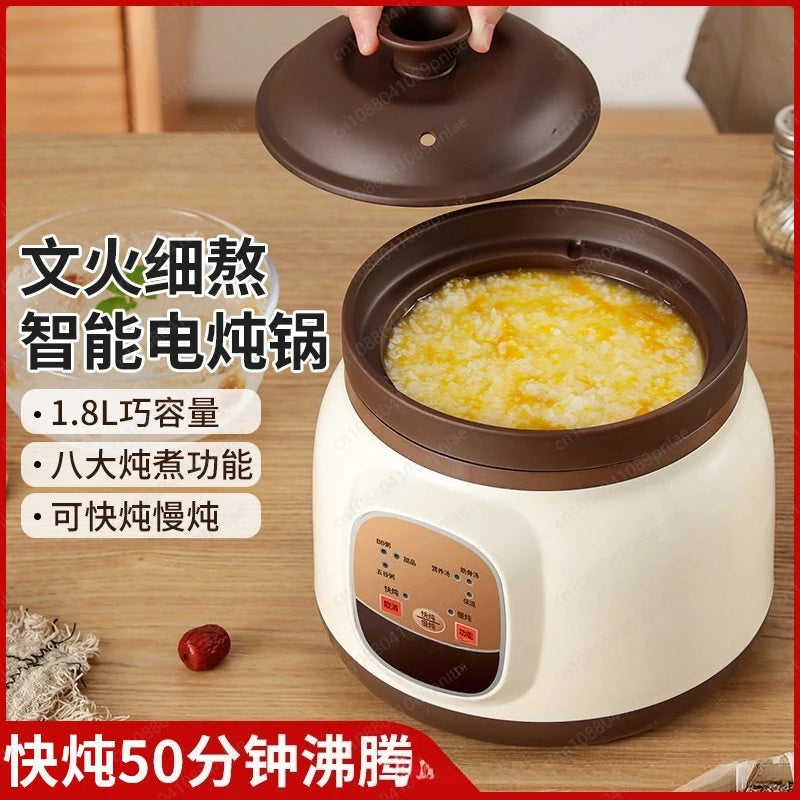 Automatic Purple Sand Electric Stew Pot, Household Soup and Porridge Health Casserole