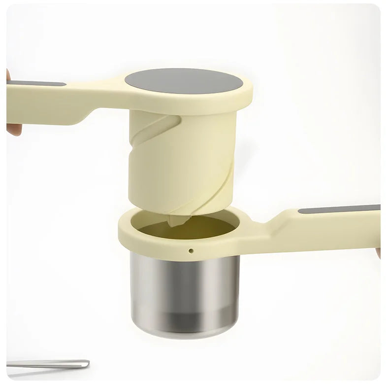 Manual Rotary Juicer And Food Masher For Garlic Potato And Yam Vegetable Press Handheld Kitchen Tool For Home And Family Cooking