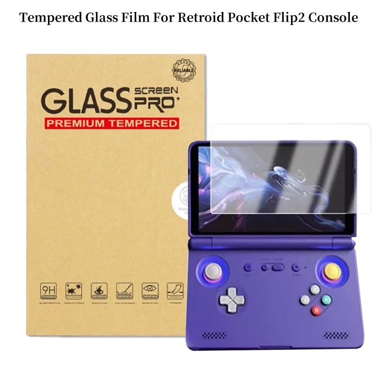 Retroid Pocket Flip2 tempered glass screen protector package