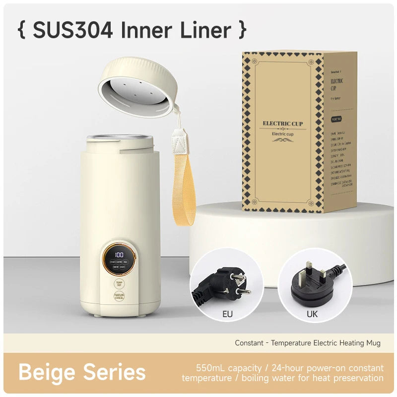 550ML Electric Kettle Portable Heating Cup Multifunction Boiled Water Pot Smart Teapot Adjustable Temperature Kettles 220V