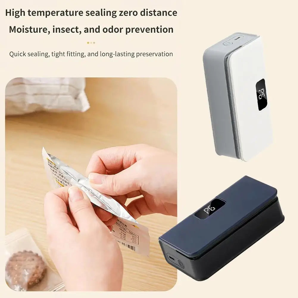 Plastic Bag Sealer Mini Heat Bag Sealing Machine Rechargeable Handheld Food Packaging Heat Sealer Thermal Bags Sealing Machine