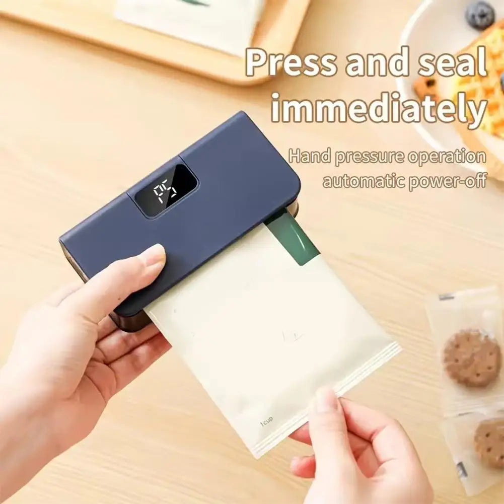 Plastic Bag Sealer Mini Heat Bag Sealing Machine Rechargeable Handheld Food Packaging Heat Sealer Thermal Bags Sealing Machine