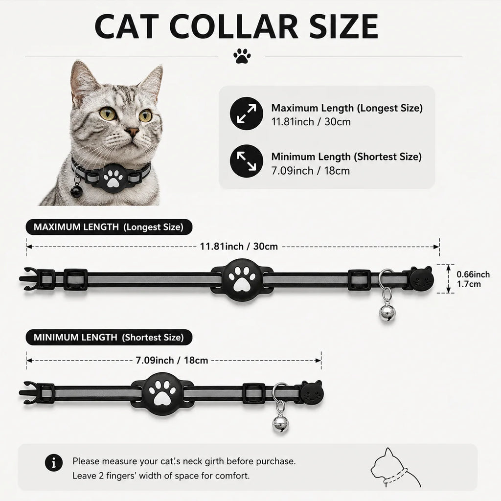 Smart Pet Tracker Tag, GPS Collar for Cats Dogs, Waterproof Finder Tag Compatible with Find My, No Monthly Fee for iOS User