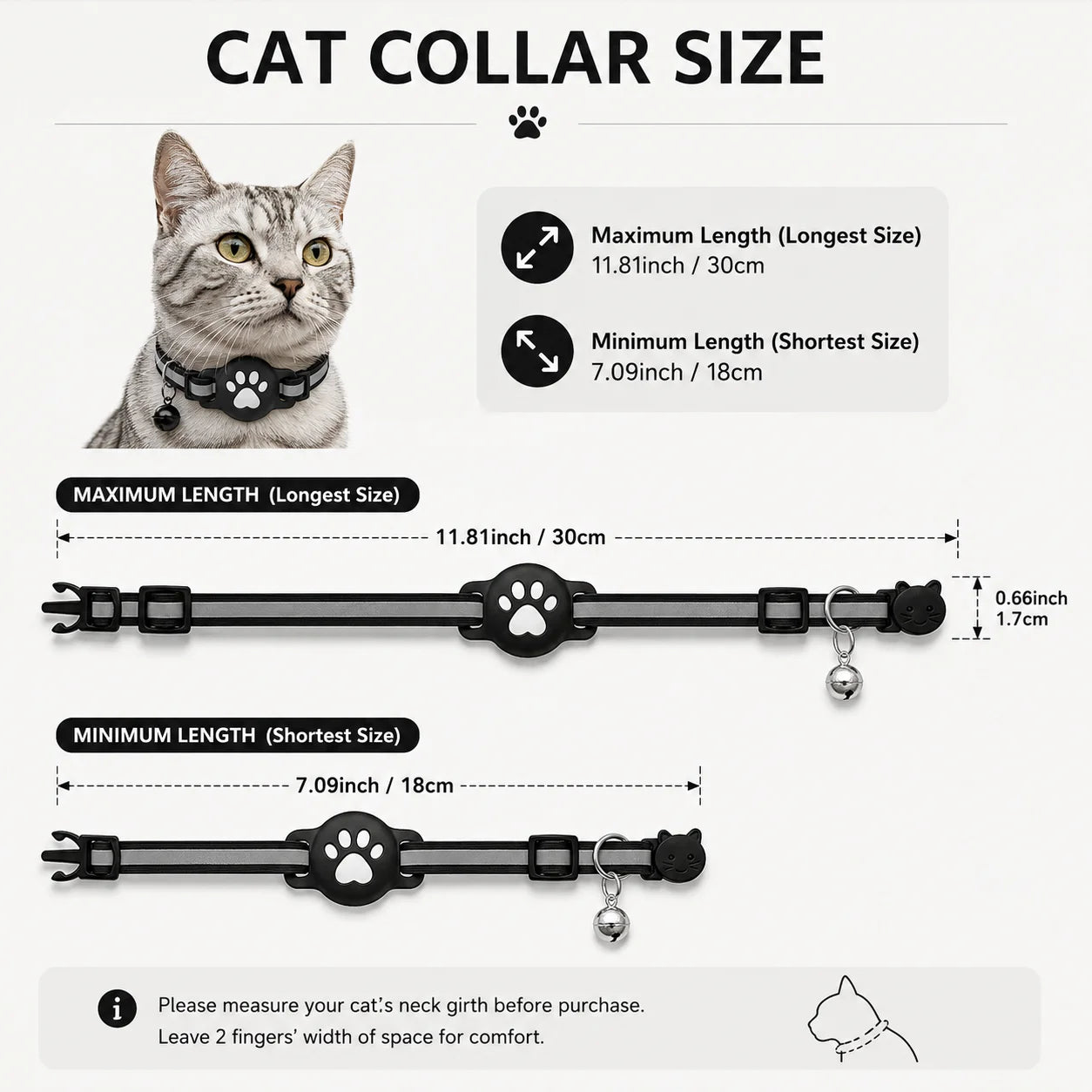 Smart Pet Tracker Tag, GPS Collar for Cats Dogs, Waterproof Finder Tag Compatible with Find My, No Monthly Fee for iOS User