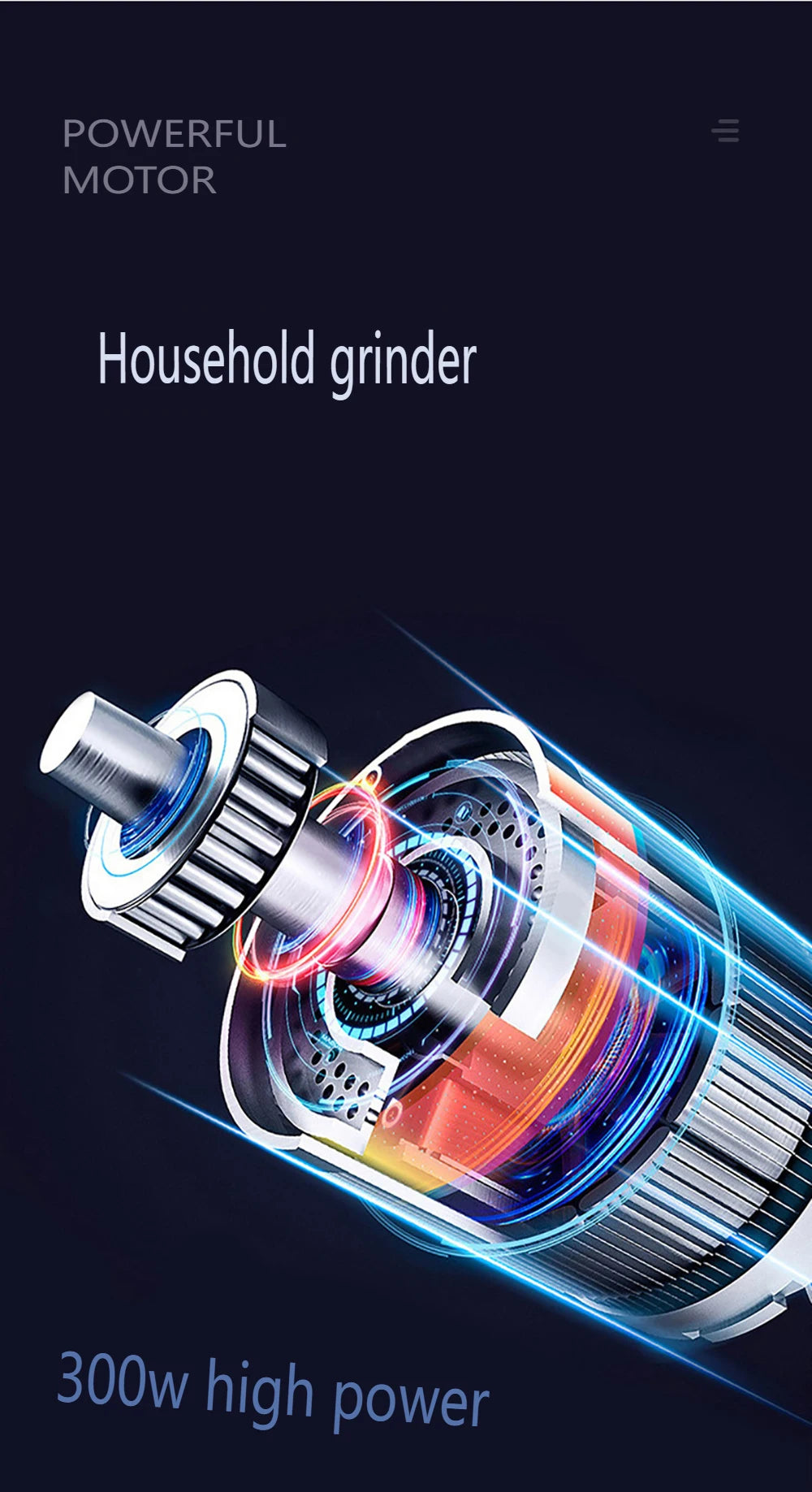 110V/220V Electric Grain Grinder 8 Blades Coffee Beans Grinders 300W Stainless Steel Nuts Bean Grain Mill Herbs Grinding Machine