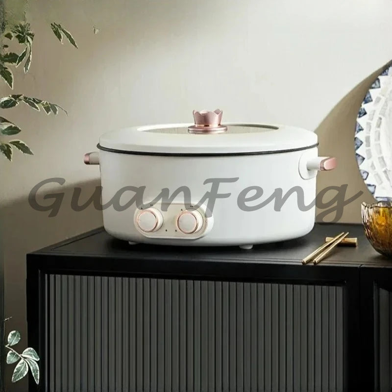 Colorful Mandarin Duck Electric Pot Four-Grid Multi Functional Household 6-liter Capacity Integrated Hot Pot Electric Caldron