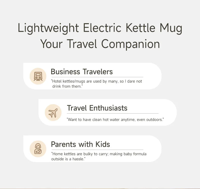 550ML Electric Kettle Portable Heating Cup Multifunction Boiled Water Pot Smart Teapot Adjustable Temperature Kettles 220V