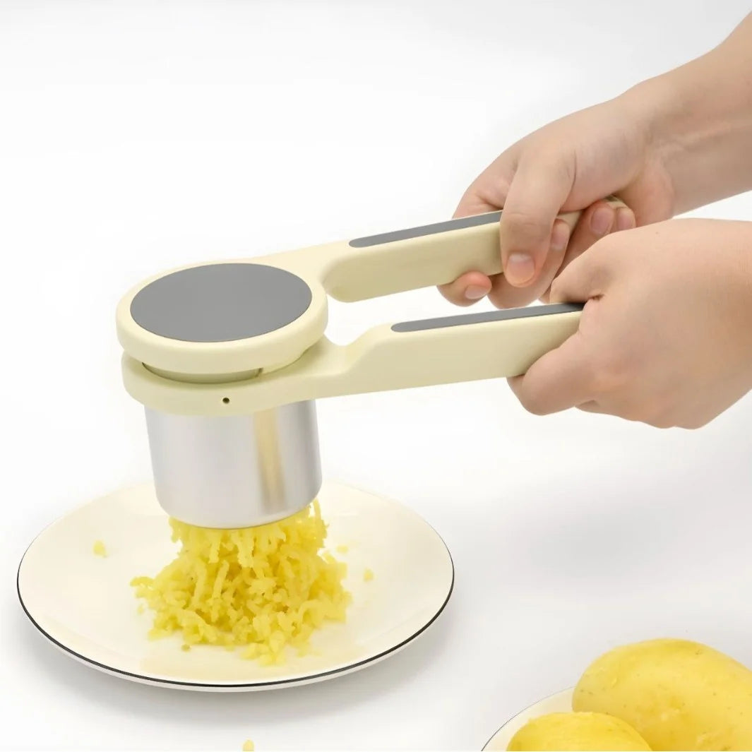Manual Rotary Juicer And Food Masher For Garlic Potato And Yam Vegetable Press Handheld Kitchen Tool For Home And Family Cooking