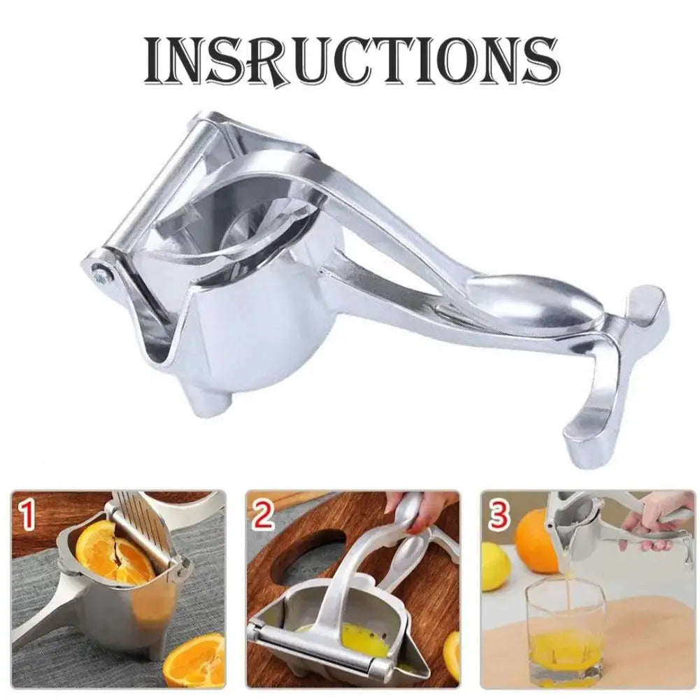 Fruit Juice Squeezer Heavy-Duty Metal Easy Manual Citrus Press Juicer Ergonomic Handle Durable Lemon Squeezer for Fresh Juice