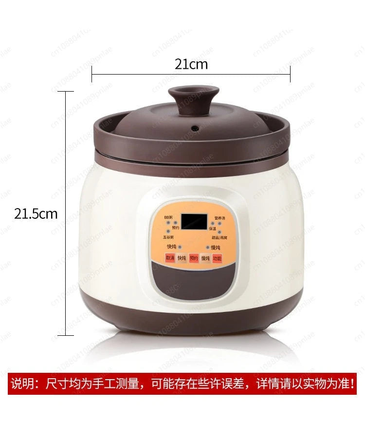 Automatic Purple Sand Electric Stew Pot, Household Soup and Porridge Health Casserole