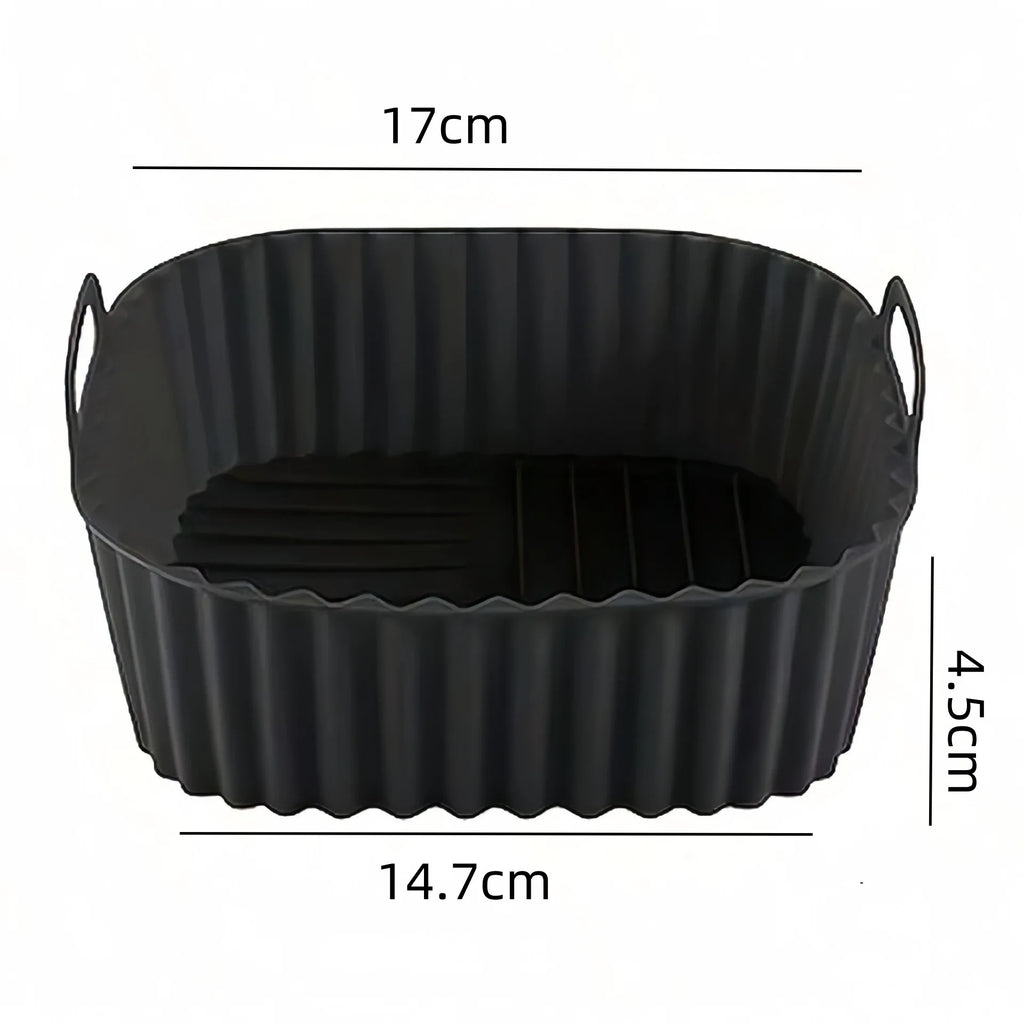 Air Fryer Silicone Liners Square Reusable Non Stick Basket Mat for 4-7QT Air Fryer Oven Microwave Baking Airfryer Accessories