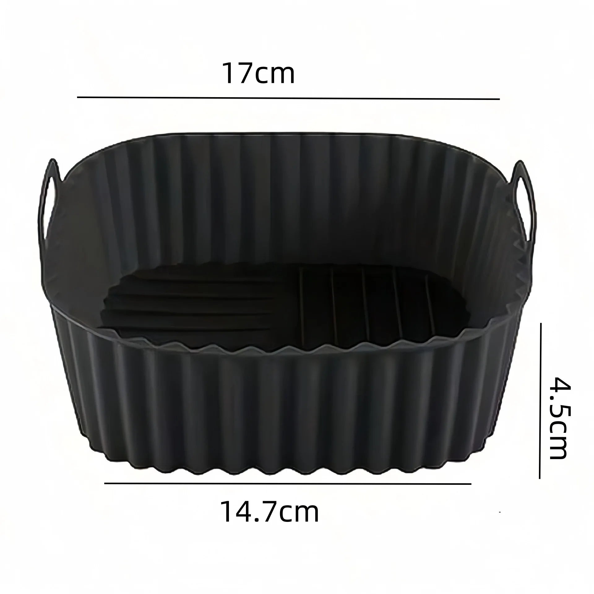 Air Fryer Silicone Liners Square Reusable Non Stick Basket Mat for 4-7QT Air Fryer Oven Microwave Baking Airfryer Accessories
