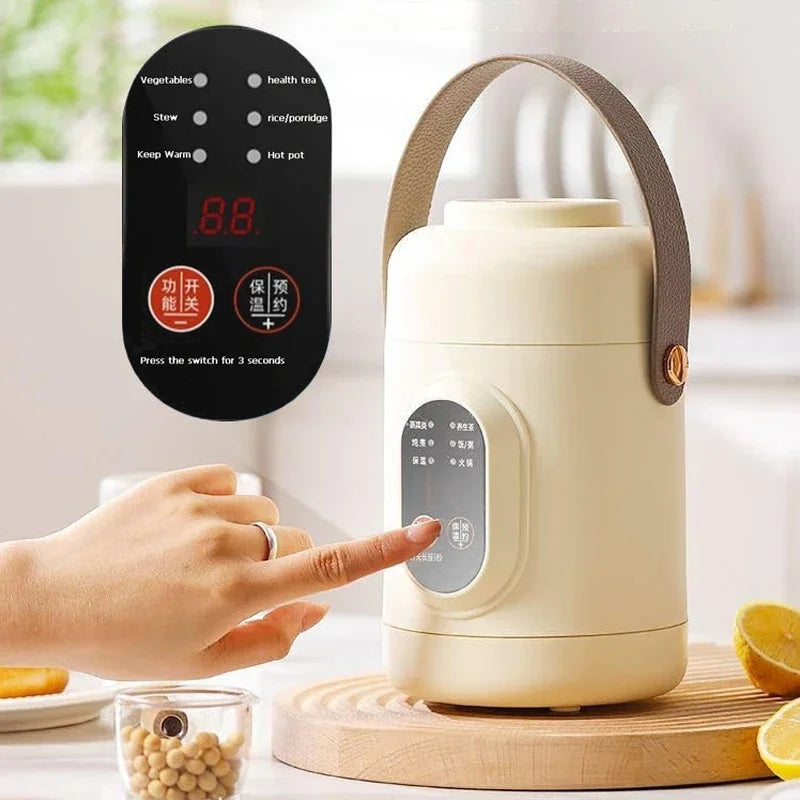 Portable Electric Kettle Rice Cooker Lunch Box Mini Soup Stew Slow Cooking Pot Porridge Food Steamer Noodles Pasta Heater Hotpot