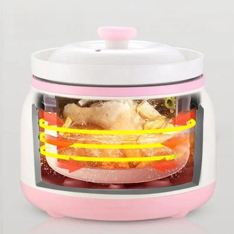 l Automatic Simmering Electric Cooker 1.8L 2.8L 3.8L Health Cooking Electric Pot Soup Porridge Electric Stew Pot Home Slow Cook