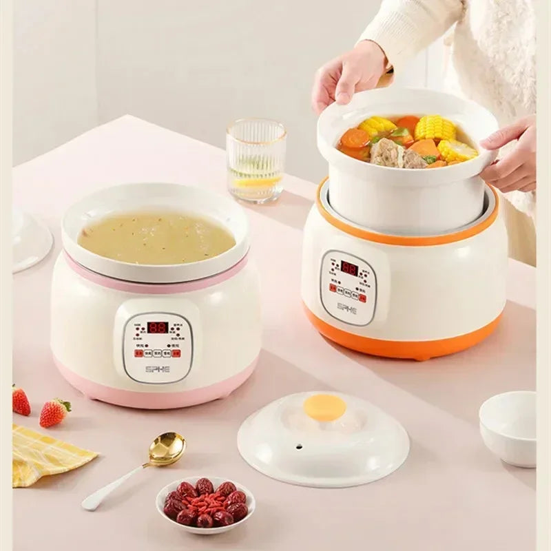 l Automatic Simmering Electric Cooker 1.8L 2.8L 3.8L Health Cooking Electric Pot Soup Porridge Electric Stew Pot Home Slow Cook
