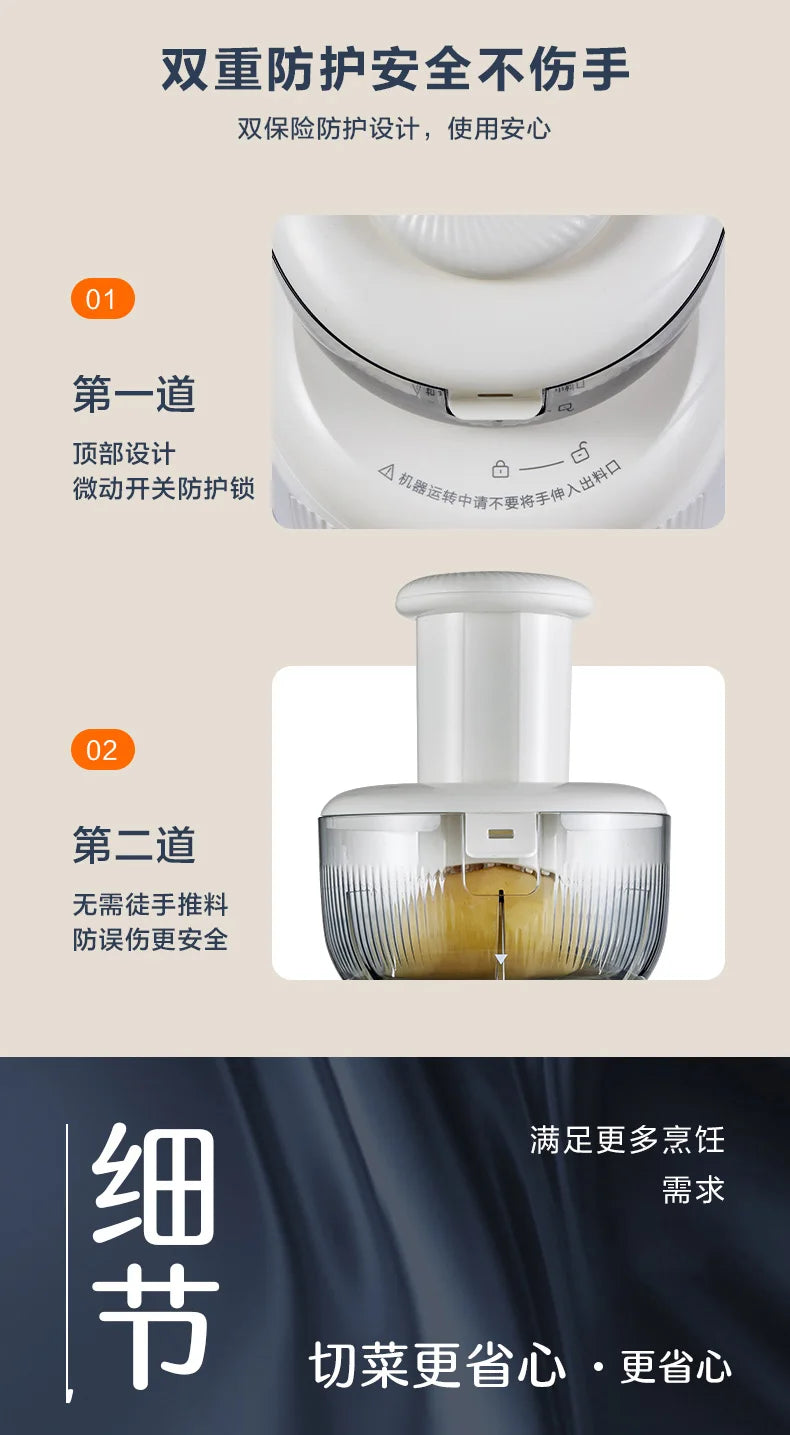 Electric Vegetable Cutter for Cutting Vegetables, Kitchen Household Multi-functional Grater, Shredder, Potato Shredded Slicer