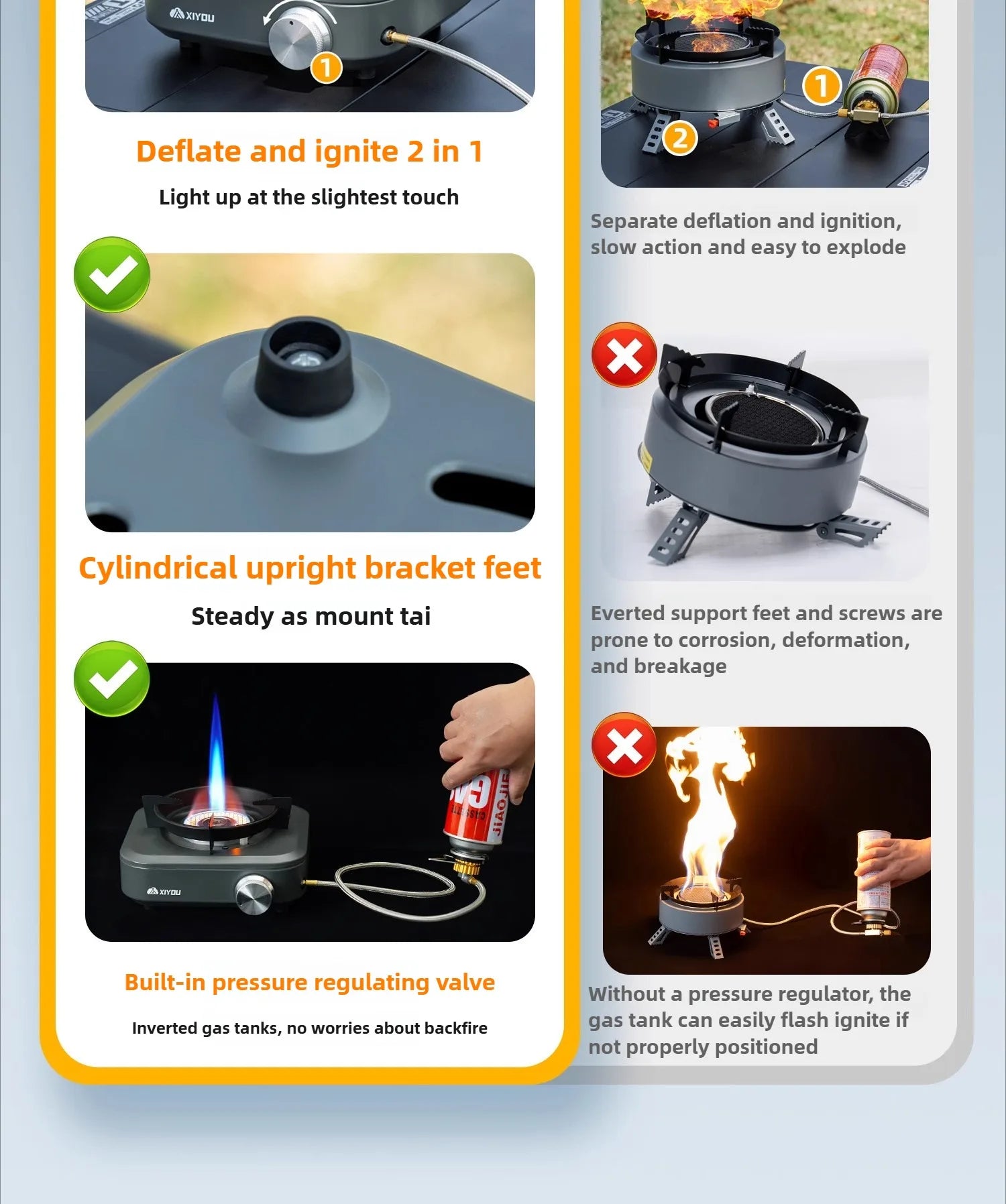 DOTWISE 7000W High-power Infrared Stove Portable Lightweight Gas Burner Split Type Stove Outdoor Camping Supplies Picnic Hiking