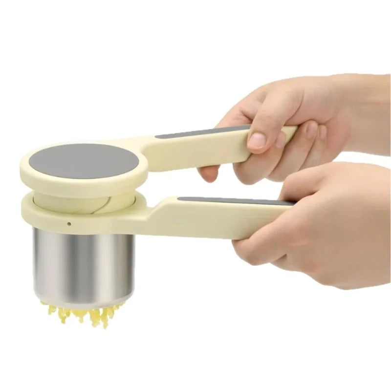 Manual Rotary Juicer And Food Masher For Garlic Potato And Yam Vegetable Press Handheld Kitchen Tool For Home And Family Cooking