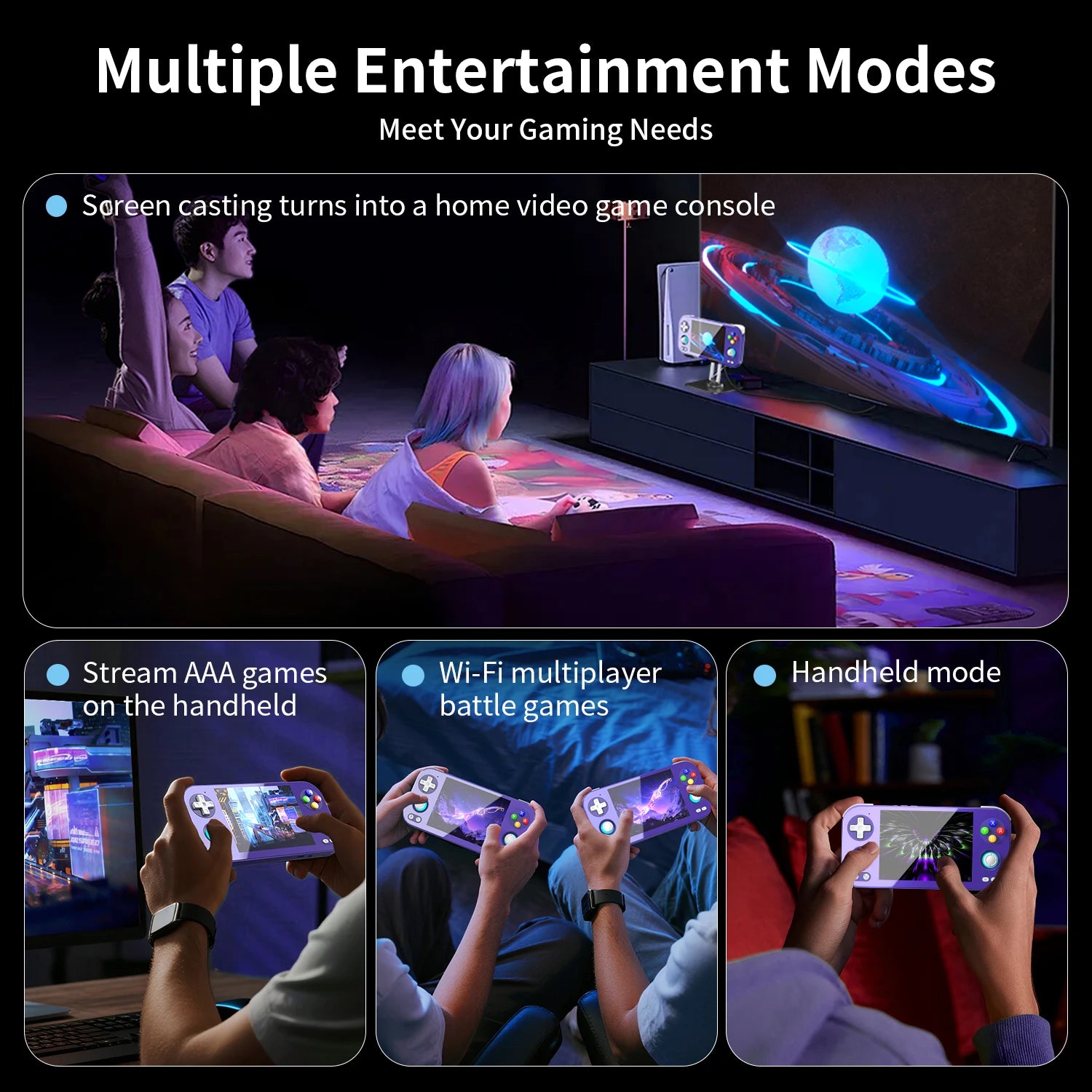 Anbernic RG476H Android Retro Handheld Console | 4.7" 120Hz Display, Unisoc T820