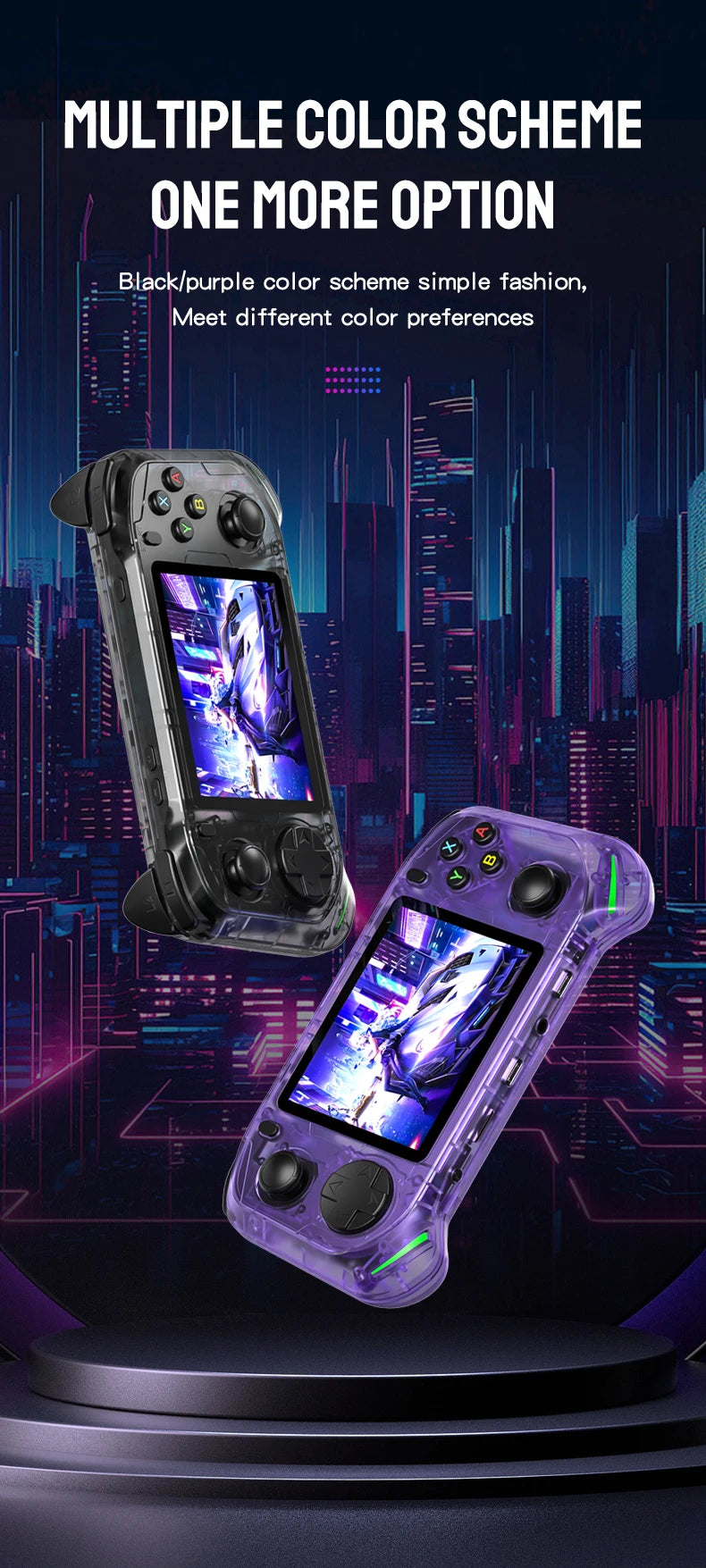 RX6H Retro Handheld Gaming Console | 3.5" IPS Screen, Linux Emulation System