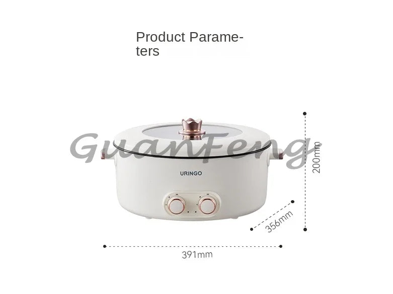 Colorful Mandarin Duck Electric Pot Four-Grid Multi Functional Household 6-liter Capacity Integrated Hot Pot Electric Caldron