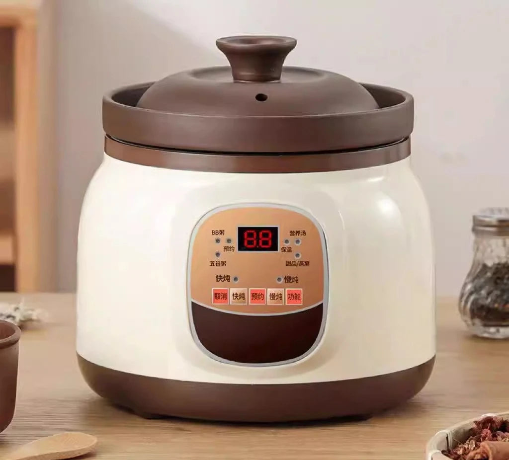 Automatic Purple Sand Electric Stew Pot, Household Soup and Porridge Health Casserole