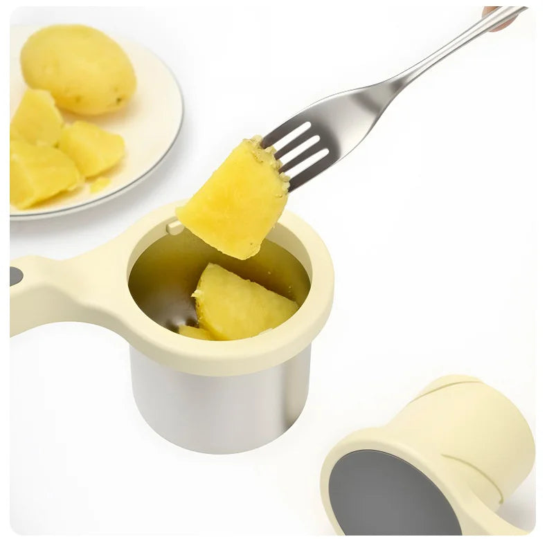 Manual Rotary Juicer And Food Masher For Garlic Potato And Yam Vegetable Press Handheld Kitchen Tool For Home And Family Cooking