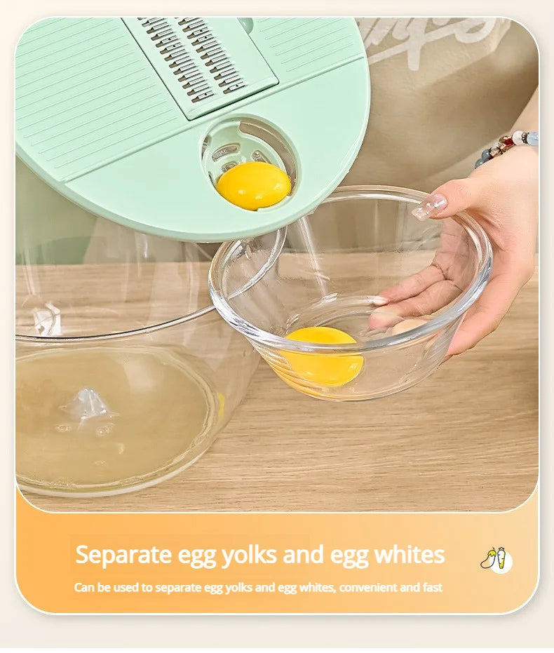 Multi-Functional Vegetable Salad Dehydrator Vegetable Cutter Household Cucumber and Potato Slices Drain Basket Fruit Drain Water