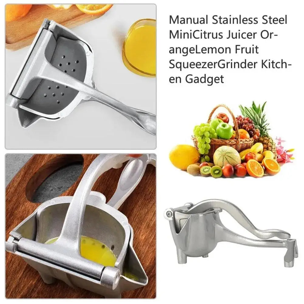 Fruit Juice Squeezer Heavy-Duty Metal Easy Manual Citrus Press Juicer Ergonomic Handle Durable Lemon Squeezer for Fresh Juice