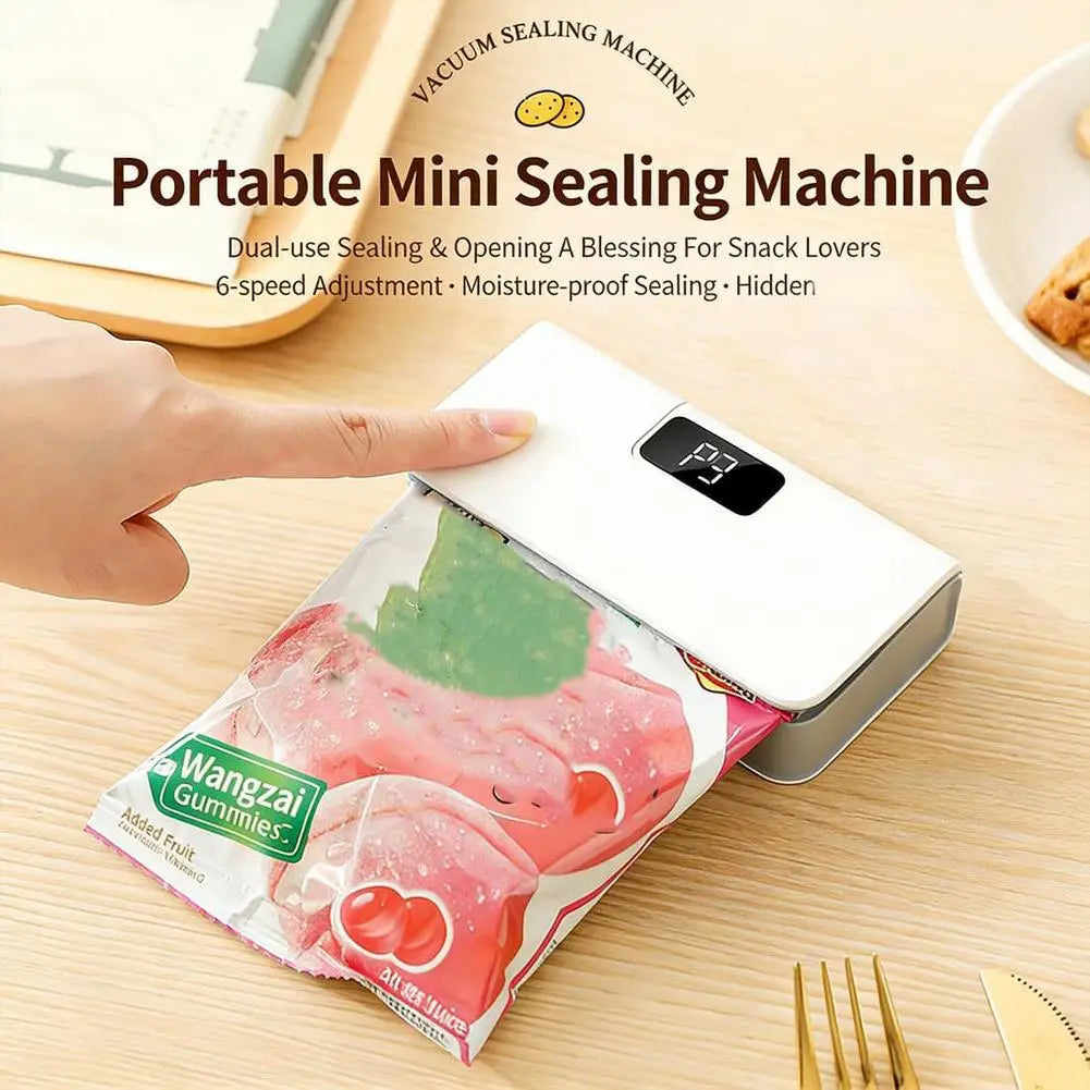 Plastic Bag Sealer Mini Heat Bag Sealing Machine Rechargeable Handheld Food Packaging Heat Sealer Thermal Bags Sealing Machine