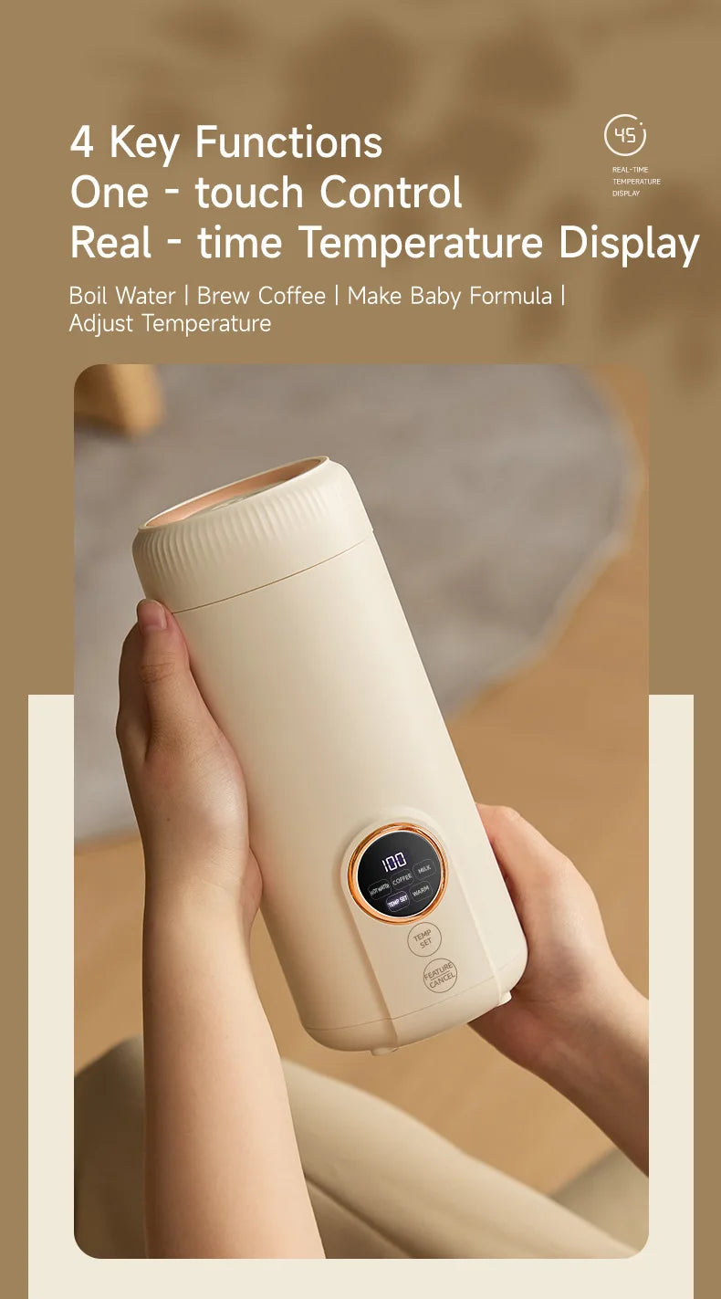 550ML Electric Kettle Portable Heating Cup Multifunction Boiled Water Pot Smart Teapot Adjustable Temperature Kettles 220V