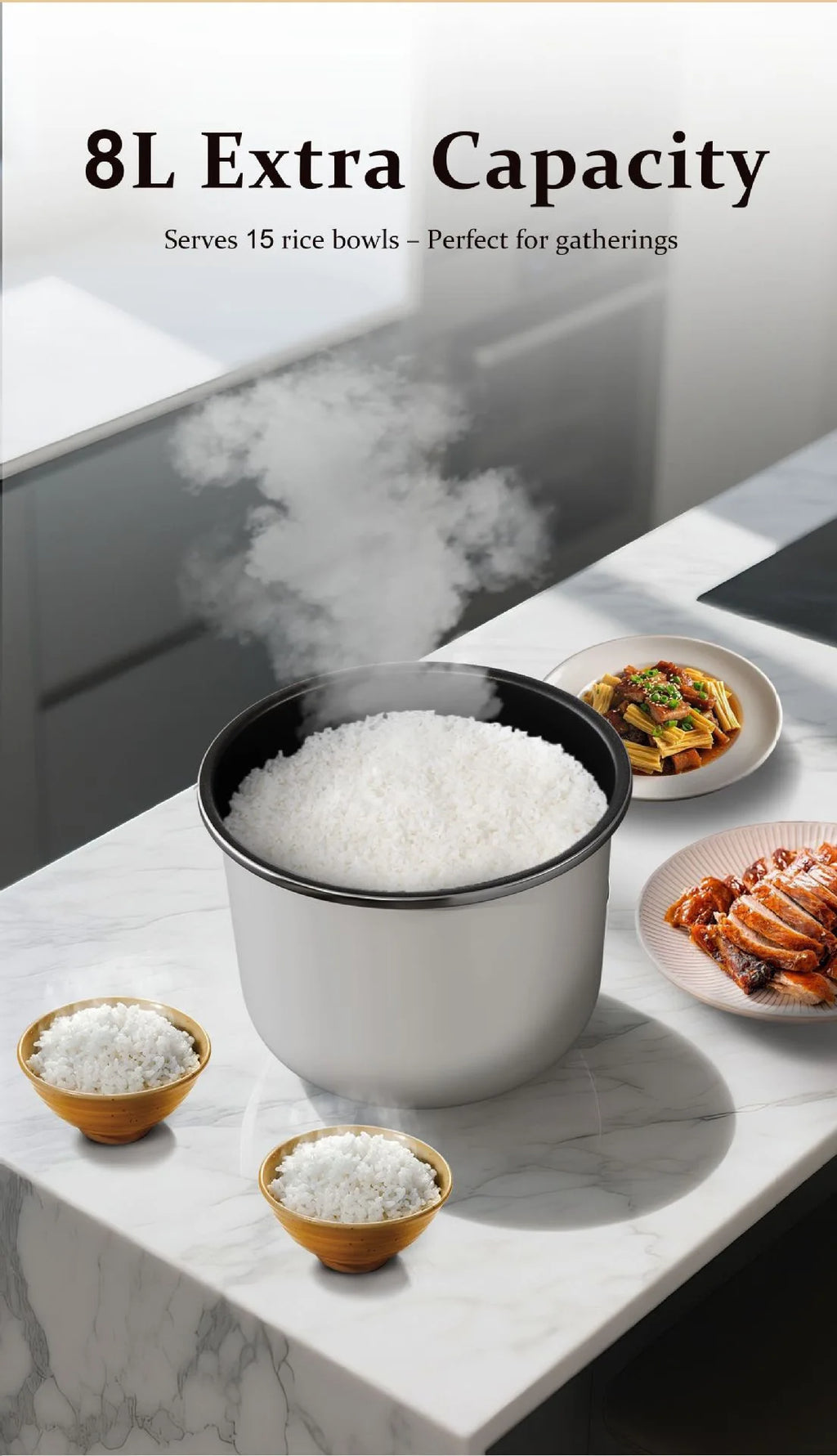 Hot Selling Electric Pressure Cooker Smart High Pressure Rice Cooker 6L/8L Non-Stick Pot Steamed Rice Pot For Home Kitchen