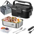 Electric Lunch Box for Adultss 100W 1.8L Portable Heated Lunch Box for men,12V/24V/110V home/Car/Office/Truck,1,8L Removable