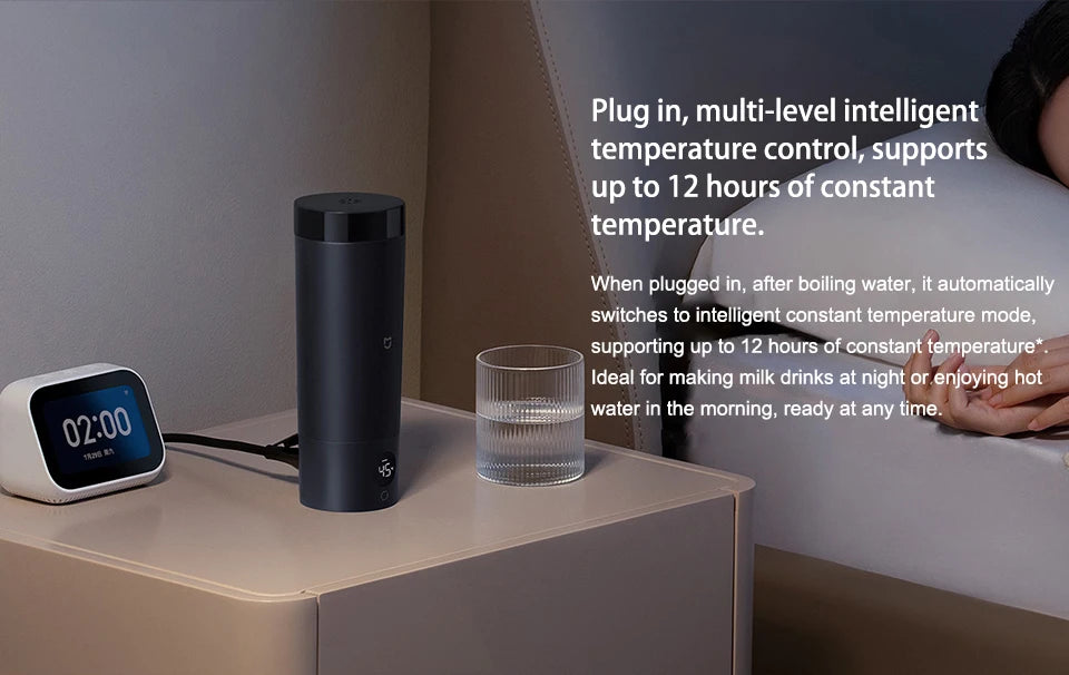 NEW  Mijia Portable Electric Kettle 2 Thermos Cup Fast Water Boiler 350ml Smart Temperature Insulated Kettle Travel (CN)