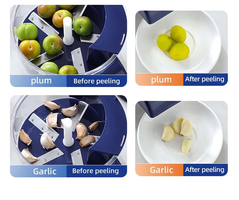 Automatic Electric Fruit Peeler Intelligent Peeling Machine Portable Wireless Grape/tomato/Garlic Peeler for Home Fast Kitchen