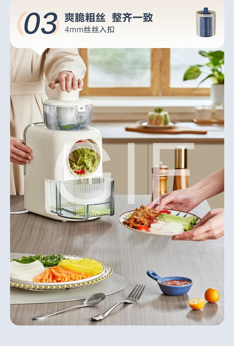 Electric Vegetable Cutter for Cutting Vegetables, Kitchen Household Multi-functional Grater, Shredder, Potato Shredded Slicer