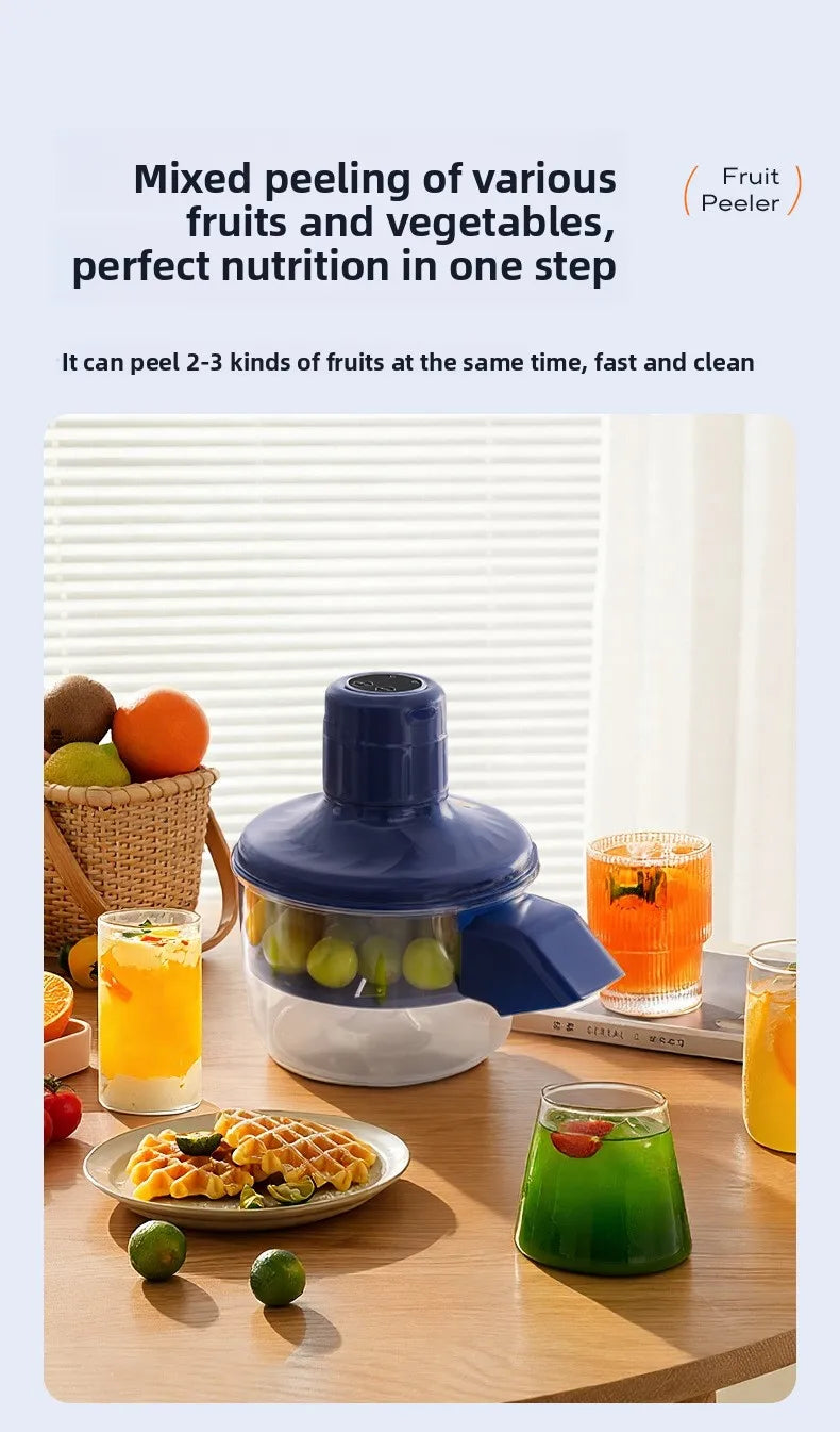 Automatic Electric Fruit Peeler Intelligent Peeling Machine Portable Wireless Grape/tomato/Garlic Peeler for Home Fast Kitchen