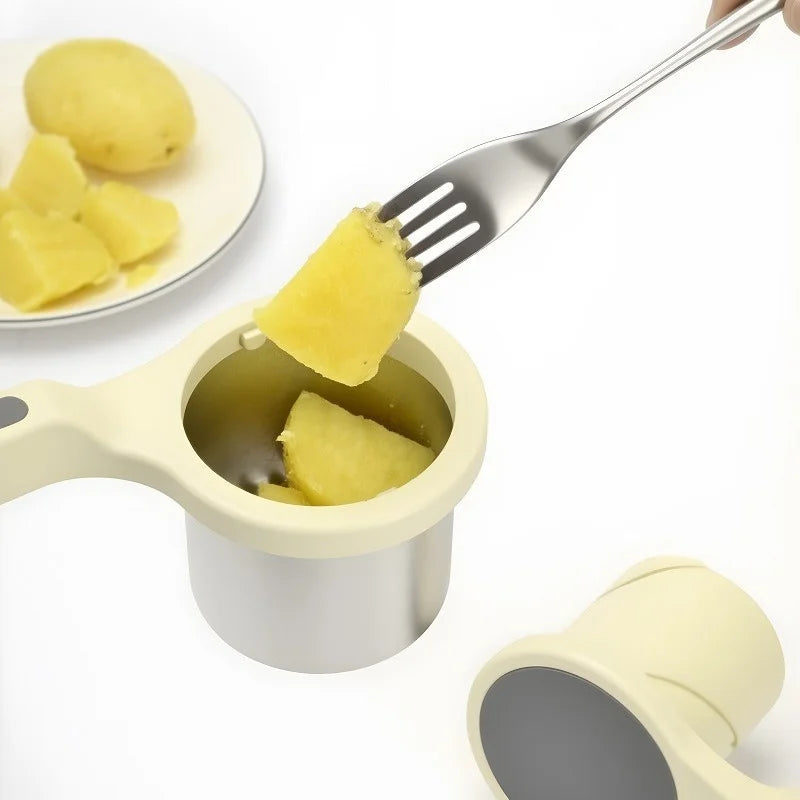 Manual Rotary Juicer And Food Masher For Garlic Potato And Yam Vegetable Press Handheld Kitchen Tool For Home And Family Cooking